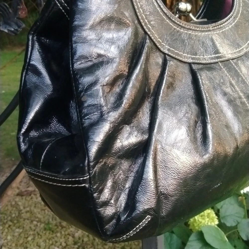 Coach Ergo Pleated Leather Kiss Lock Shoulder Bag, Vintage
